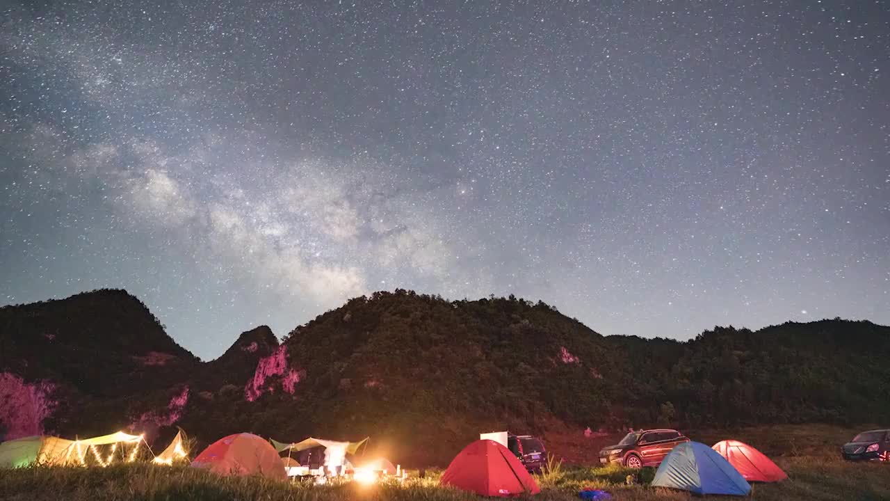 露营星空银河视频下载