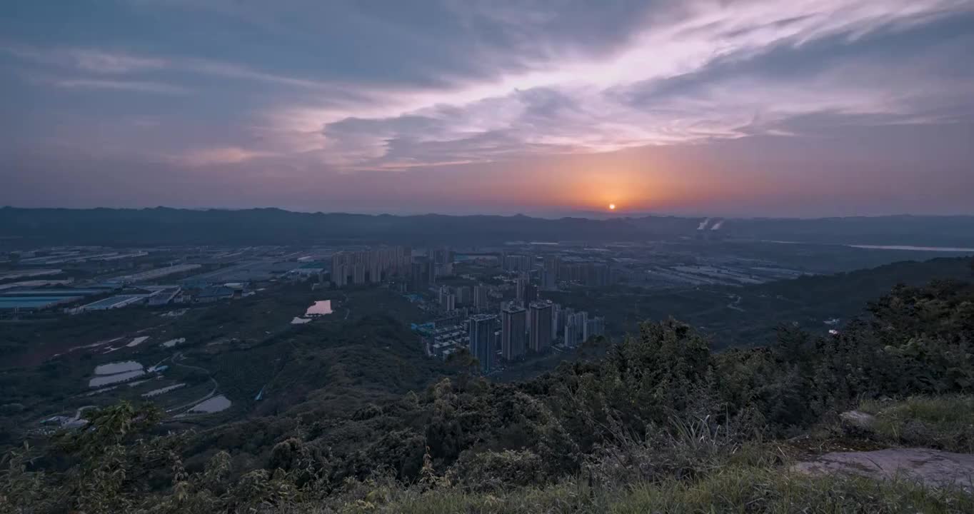 重庆江津珞璜工业园美景视频素材