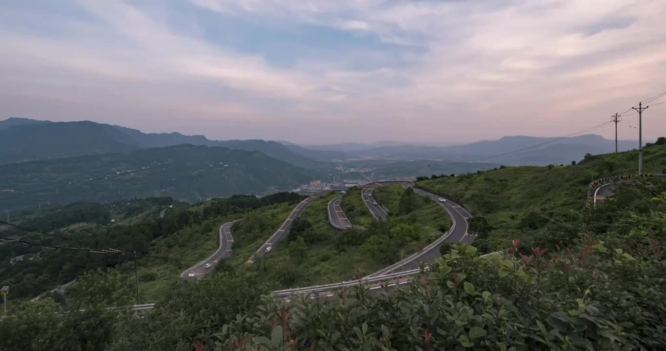 重庆綦江横山盘山公路美景视频素材