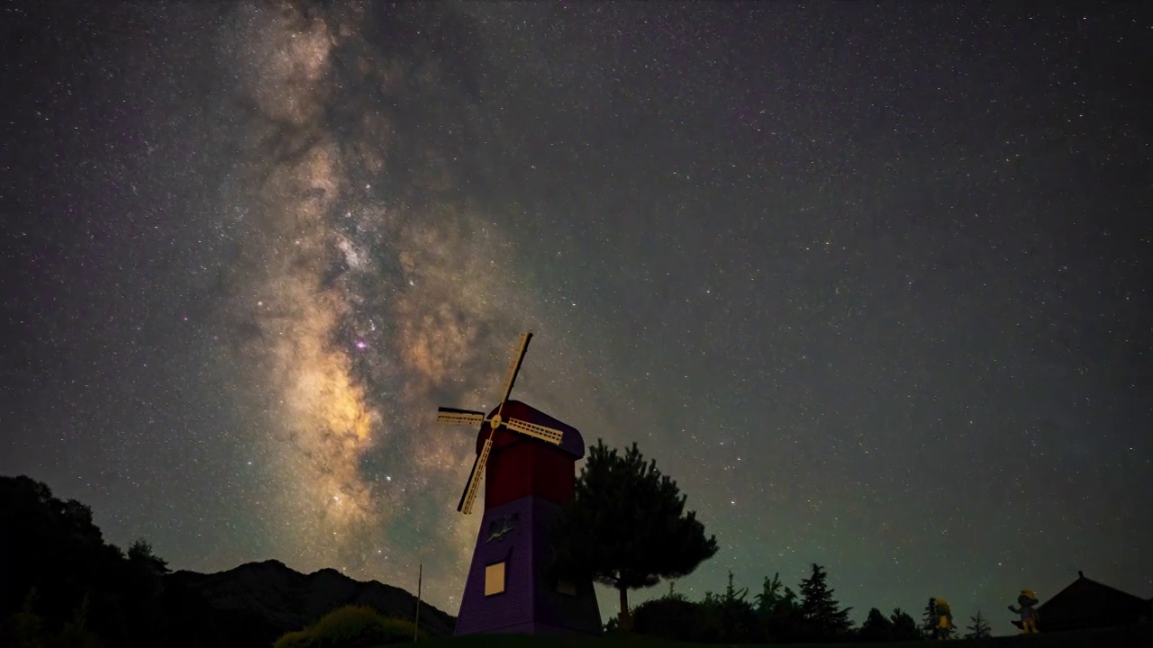 夜晚星空银河视频素材