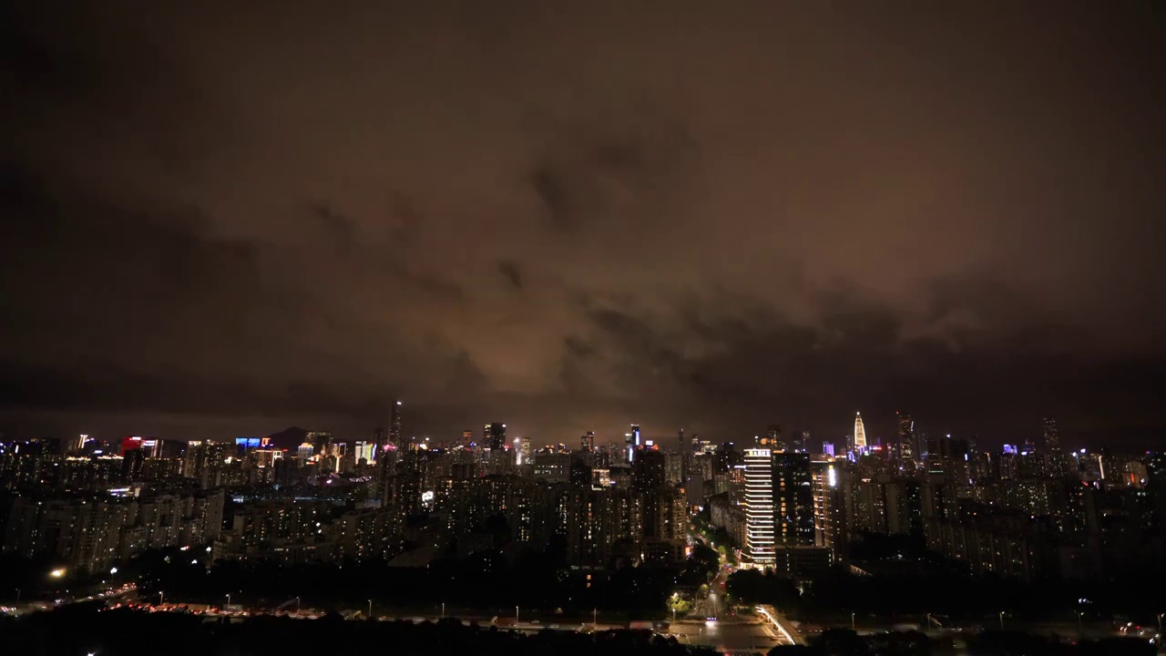 深圳城市夜景延时视频素材