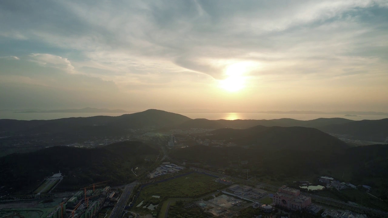 江苏无锡太湖日落景观视频素材