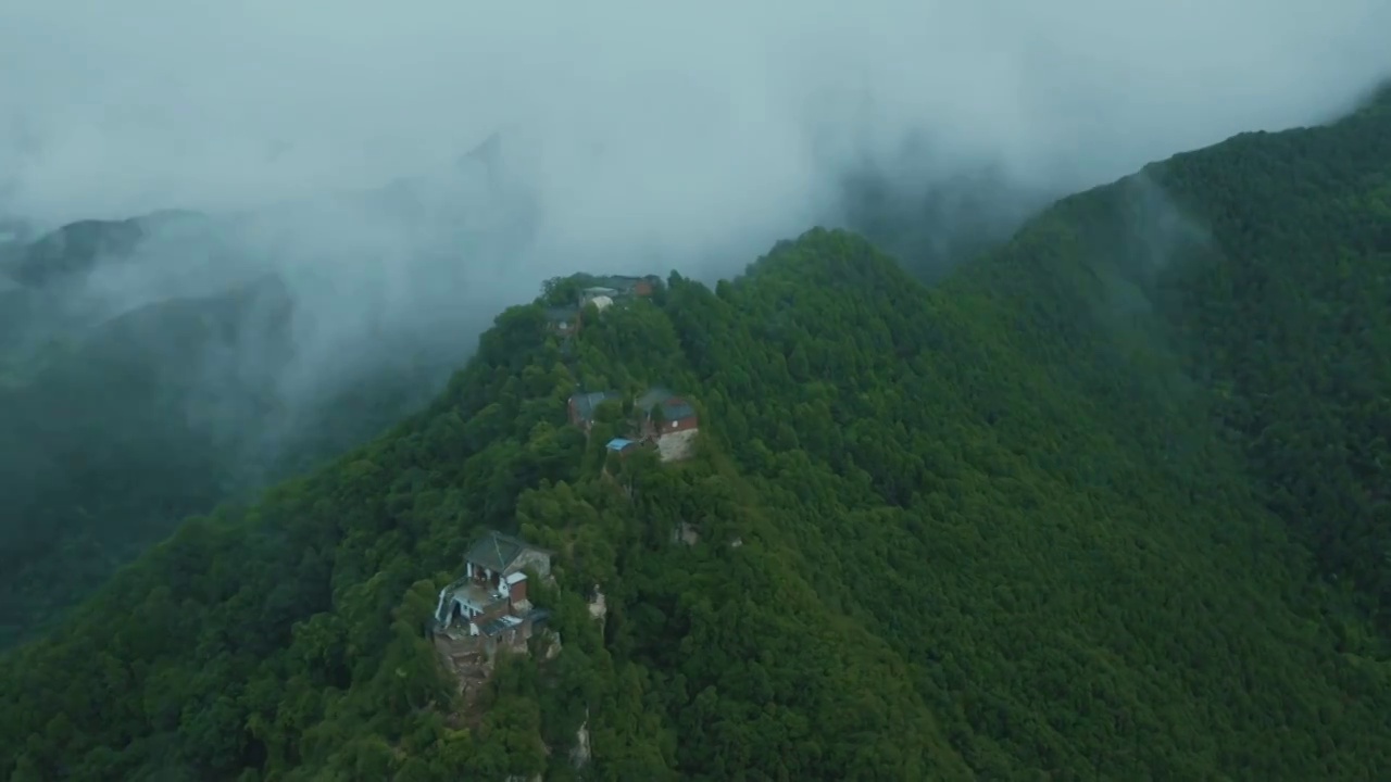 秦岭小五台云海航拍延时视频素材