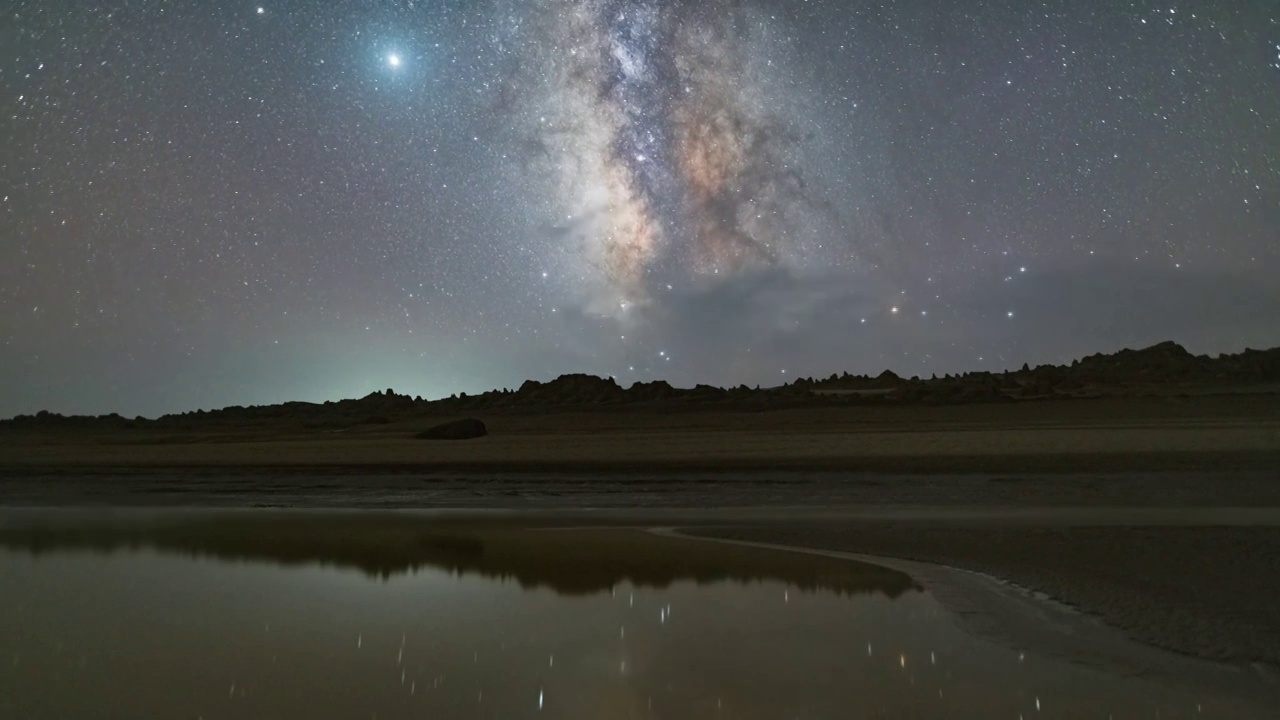 银河星空流星雨延时视频素材