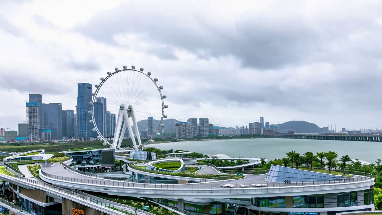 深圳欢乐港湾摩天轮延时视频素材