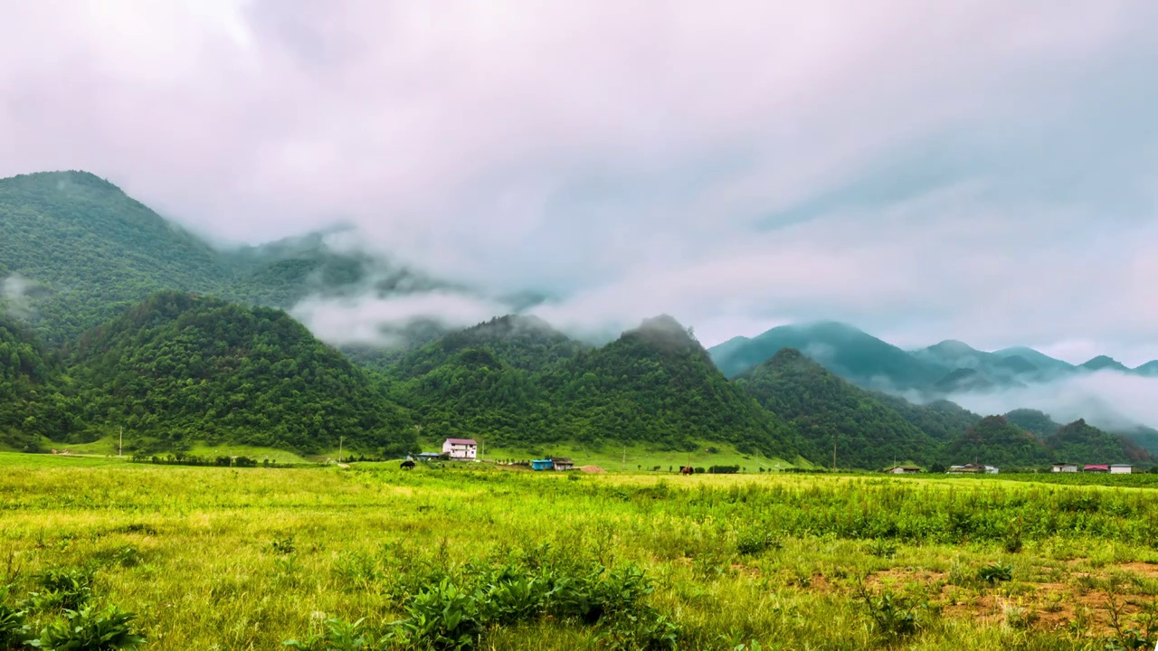 国家森林公园中国南方第一大高山草场重庆巫溪红池坝景区定位延时摄影视频素材