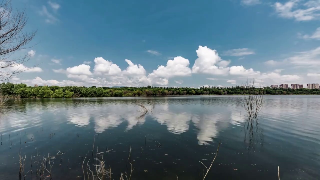 北京永定河放水了视频素材