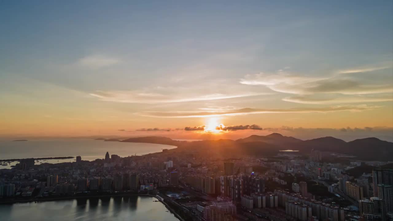 城市天空日落延时视频素材视频素材