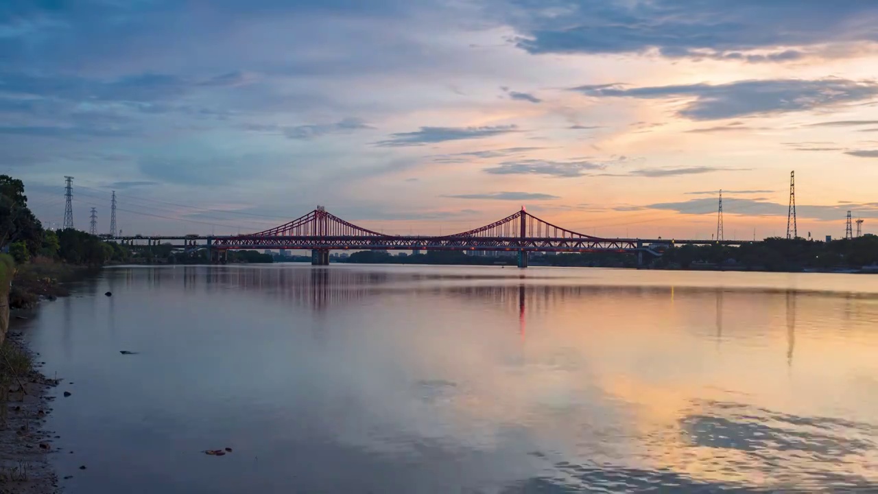 东莞东江大桥日转夜美景视频素材