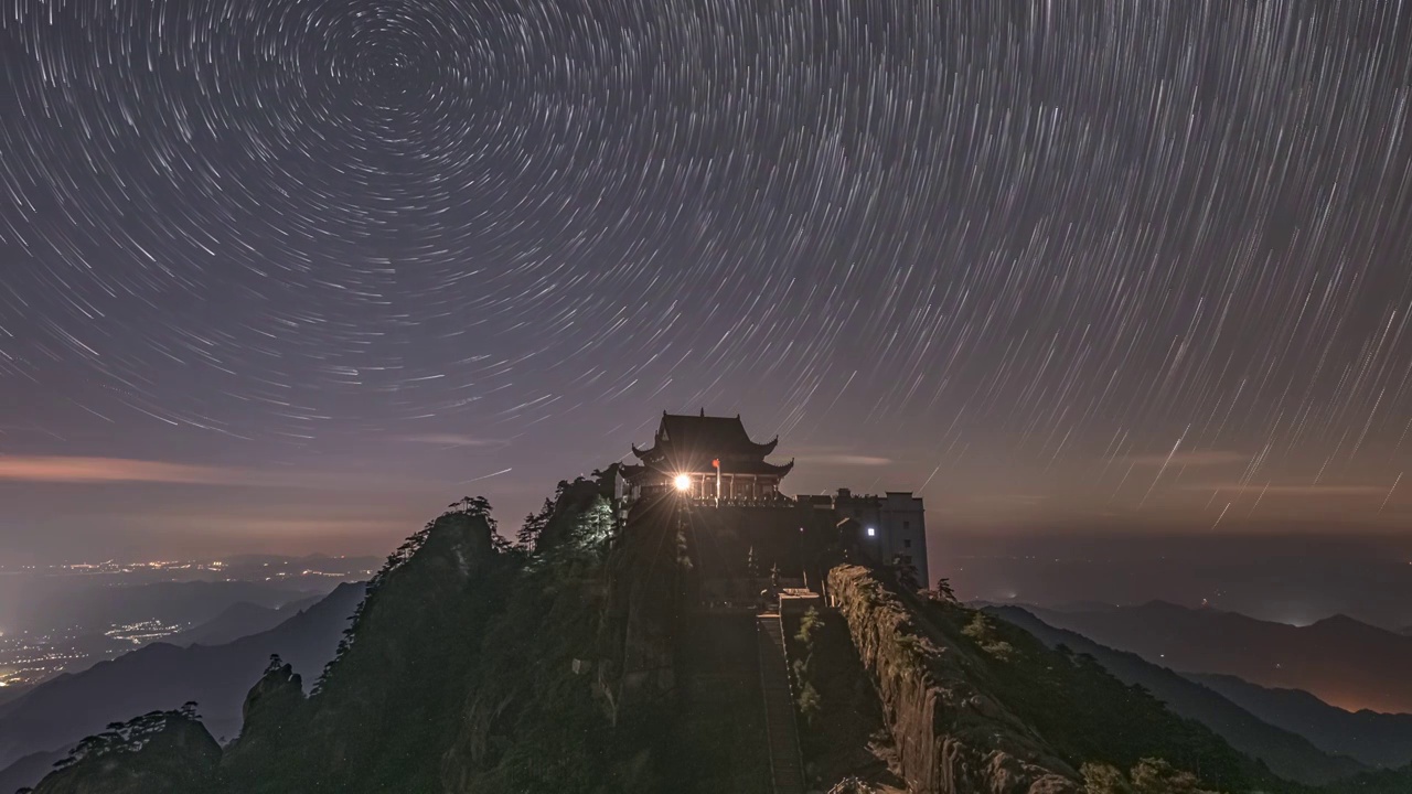 天台星轨视频素材