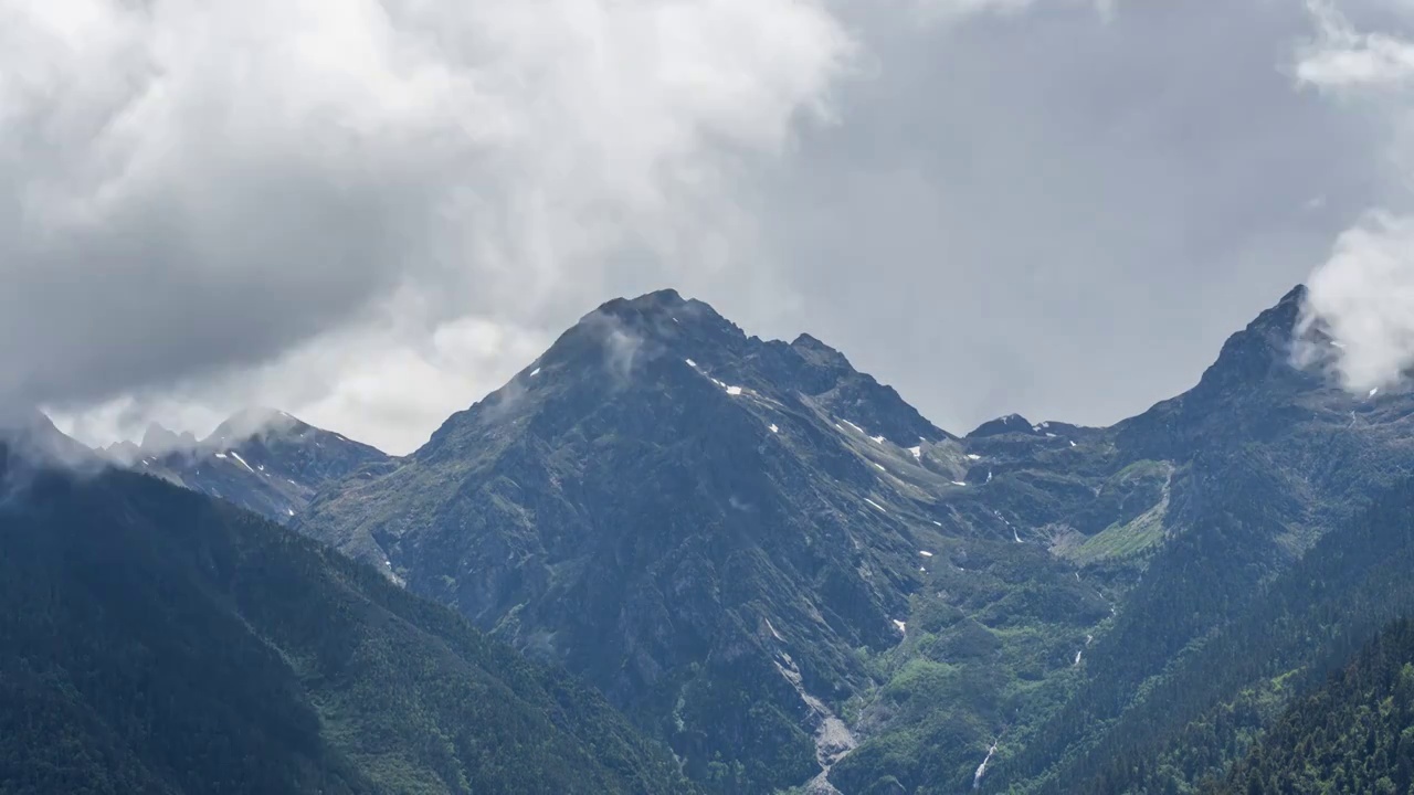 香格里拉白马雪山延时摄影视频素材