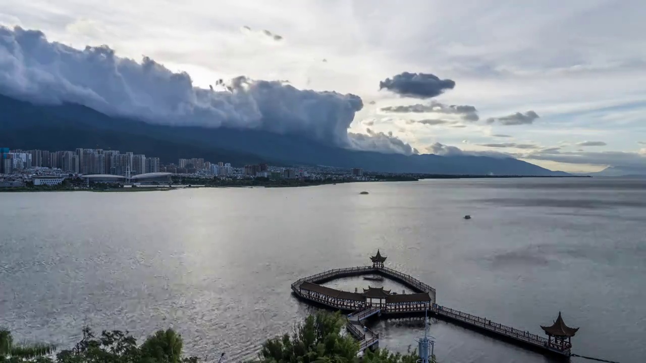 大理苍山洱海晚霞延时摄影视频素材