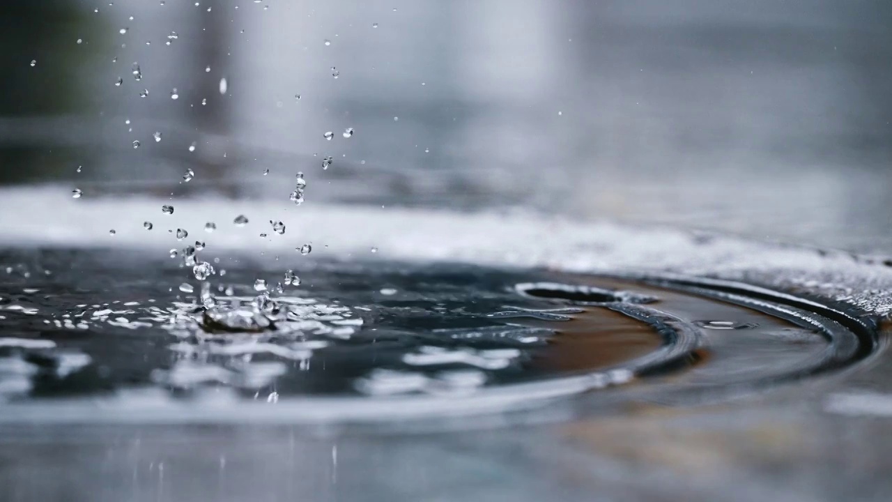 雨中的地面视频素材