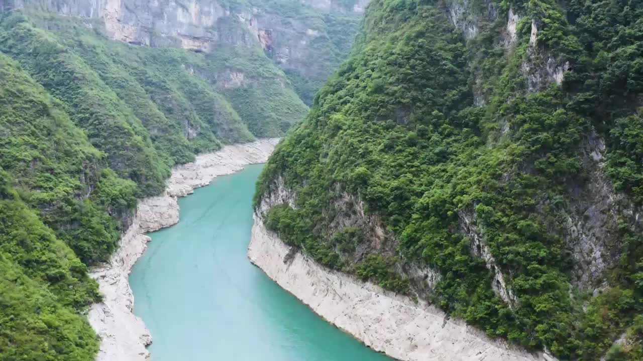 航拍天下绝景5A景区国家重点风景名胜小三峡视频素材