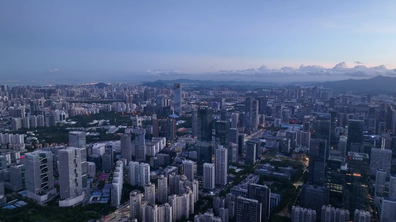 深圳南山科技园建筑群日出视频素材