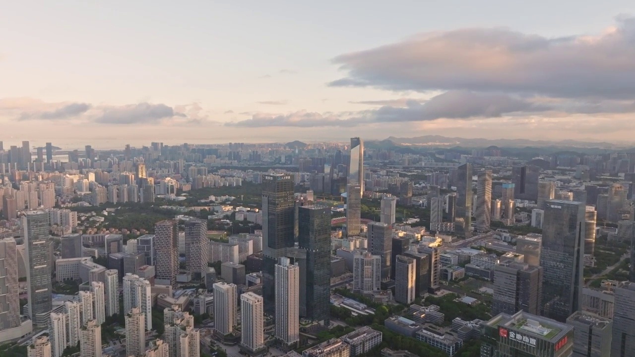 深圳南山科技园建筑群日出视频素材