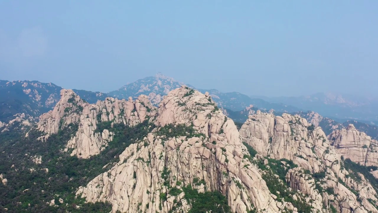 青岛崂山仰口景区夏季风光视频素材