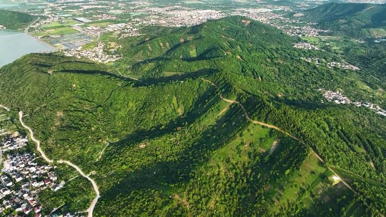 江苏苏州太湖西山岛航拍视频素材