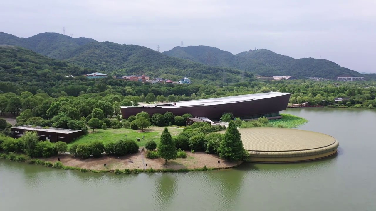 湘湖跨湖桥遗址博物馆视频素材