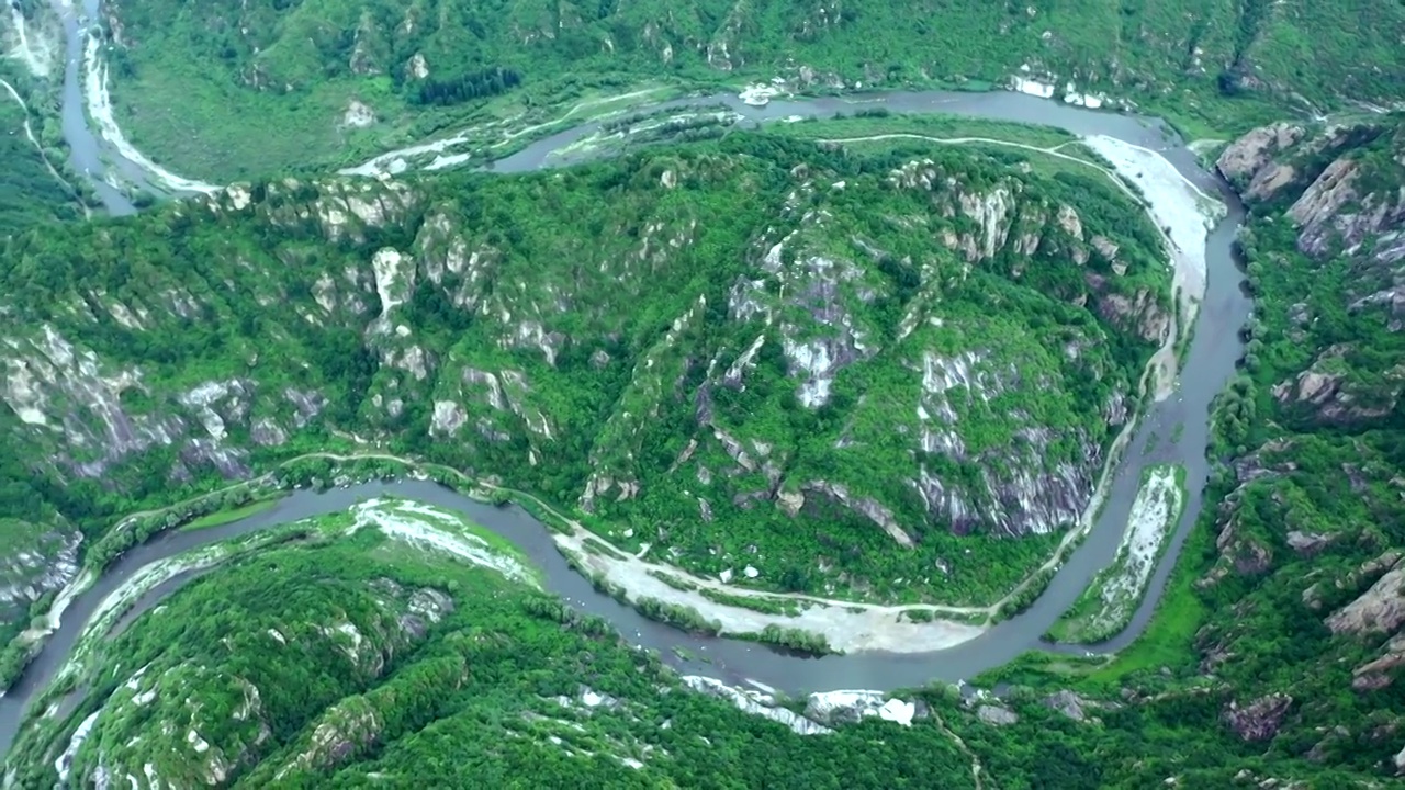 航拍夏季北京怀柔云蒙山国家森林公园视频素材