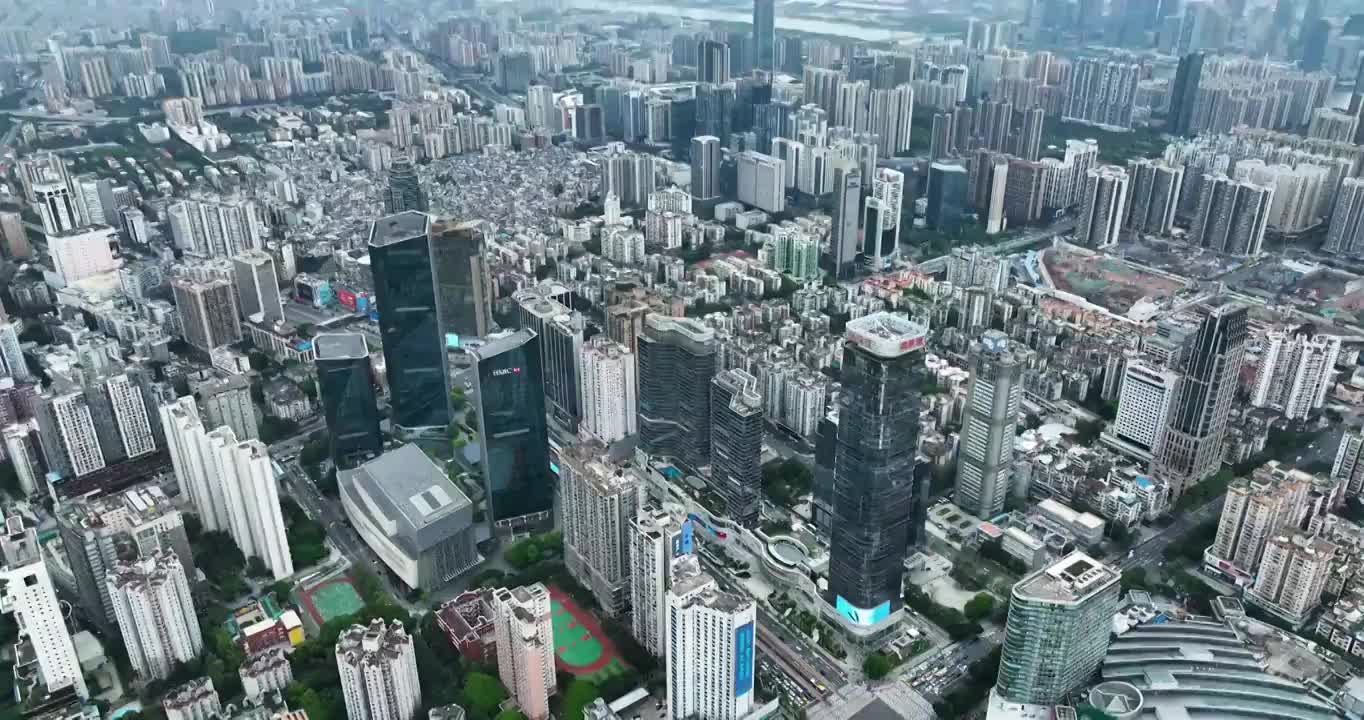 航拍广州石牌桥商圈视频，城市宣传，城市广告，海报转场，新媒体素材视频素材