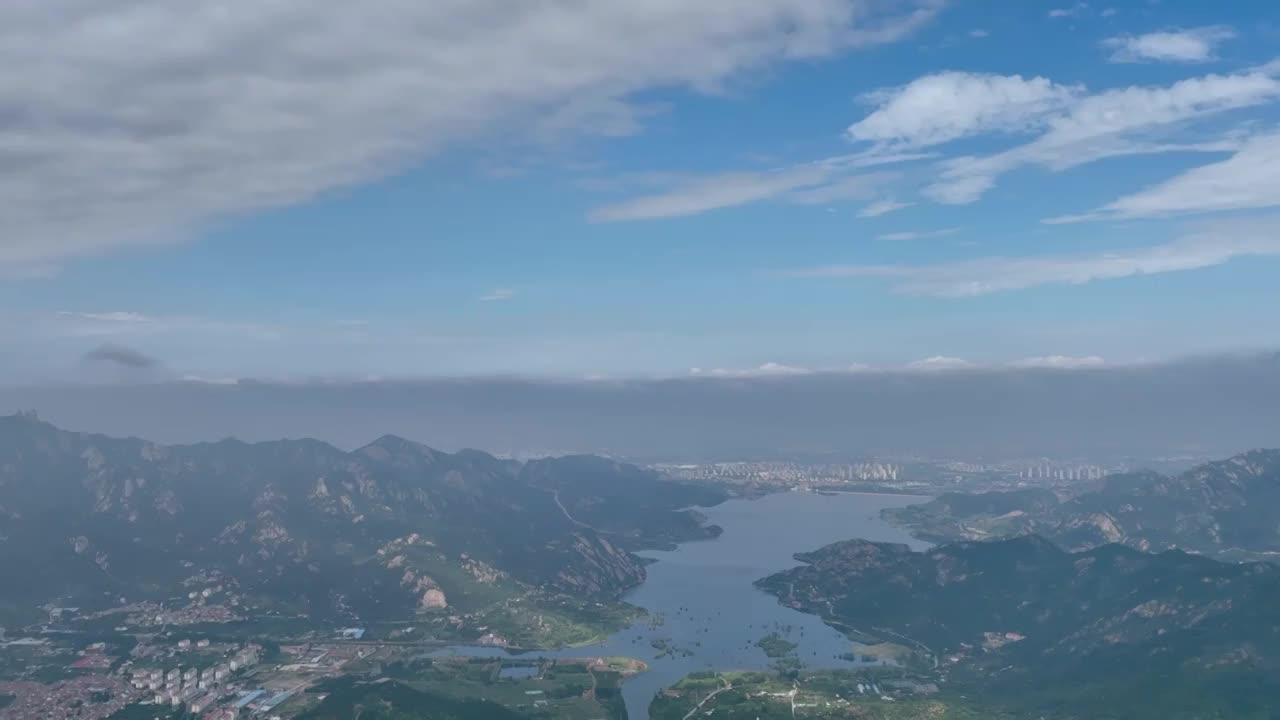 雨后崂山群岭视频素材