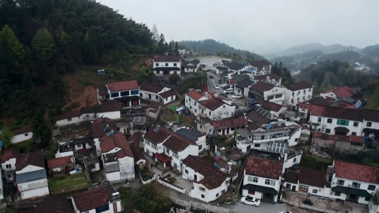 九华山老街航拍视频素材