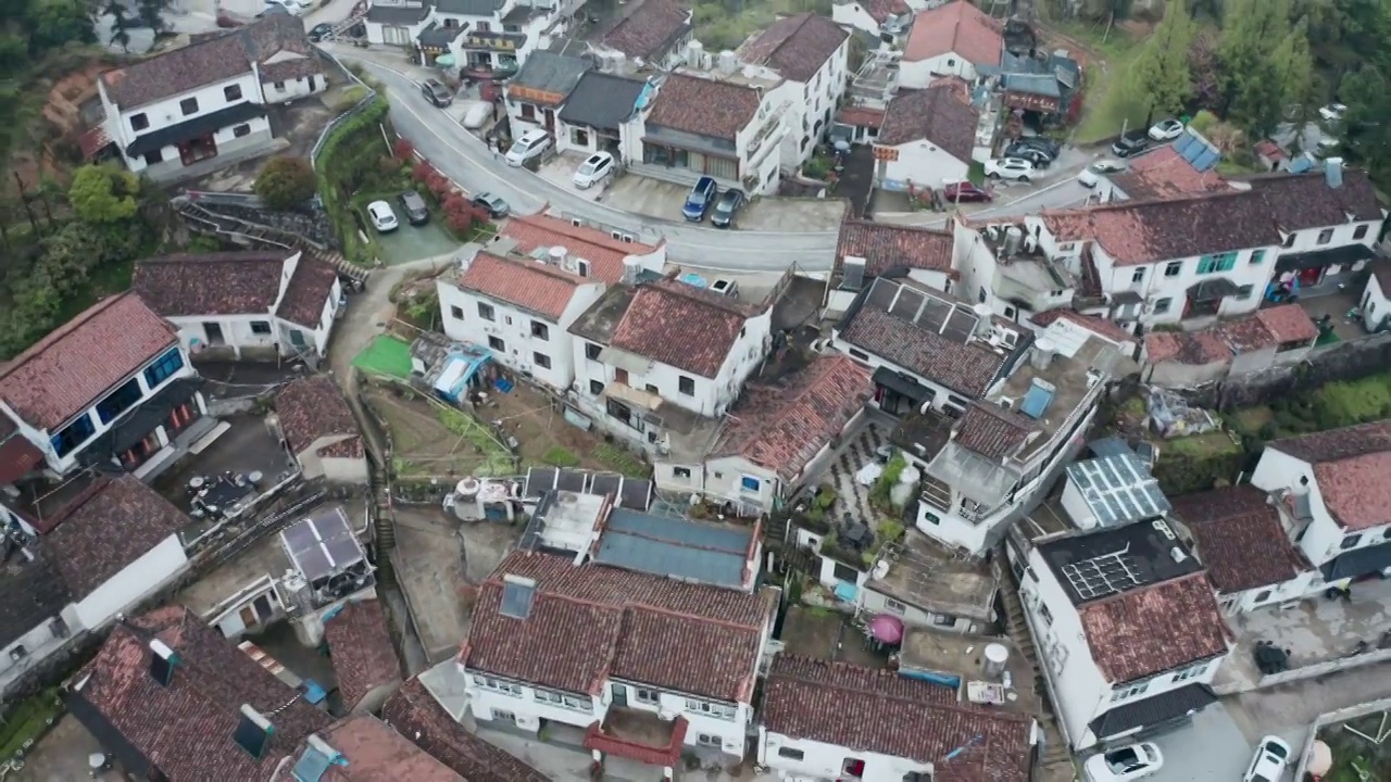 九华山老街航拍视频素材