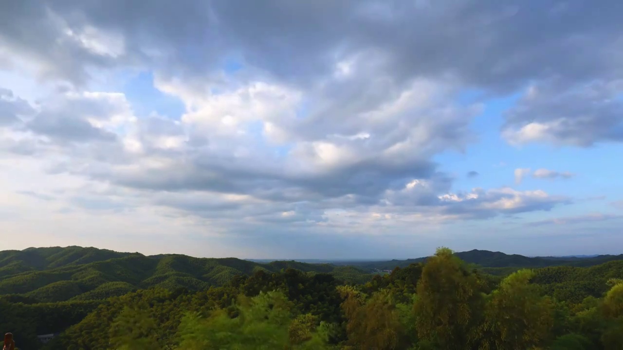 天空 云 蓝天 云彩 飘动 竹 竹林 风景 清新 自然 绿色 环保 山 山脉视频素材