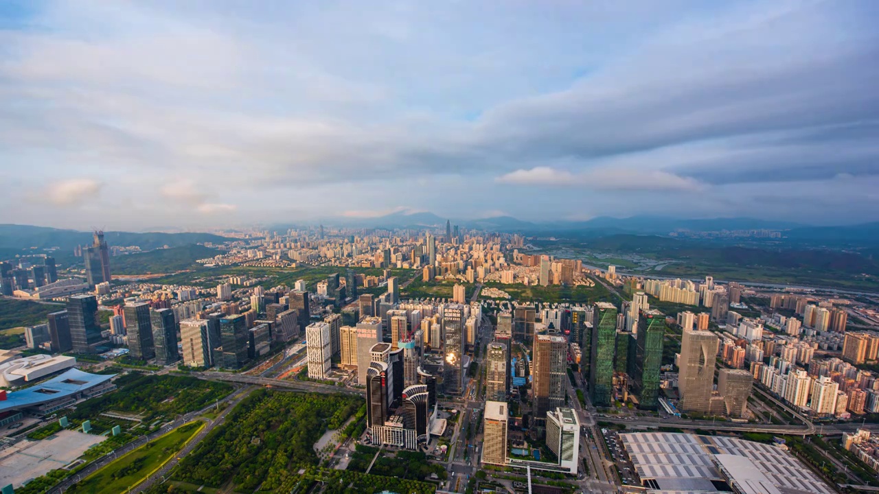 深圳城市全景延时视频素材