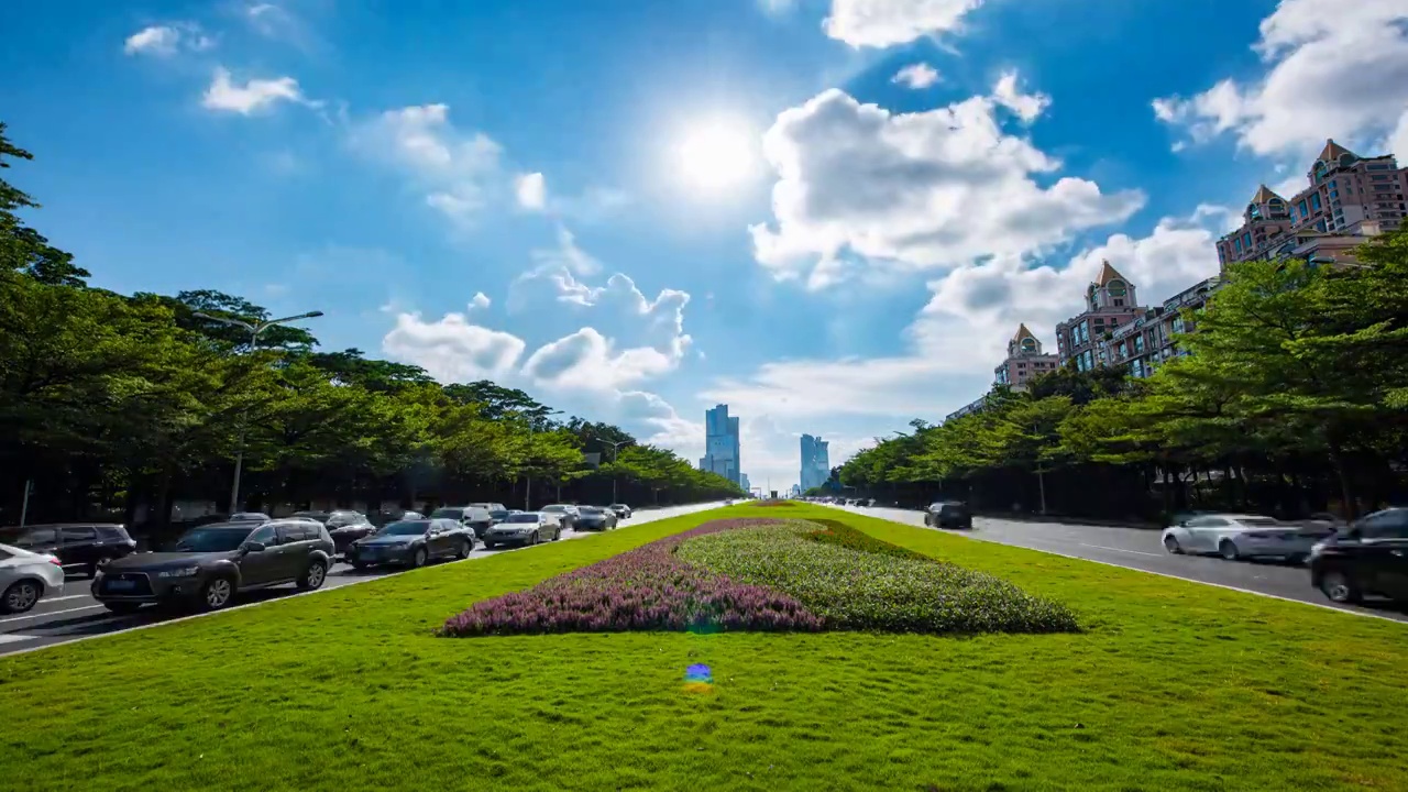 深圳深南路延时视频素材