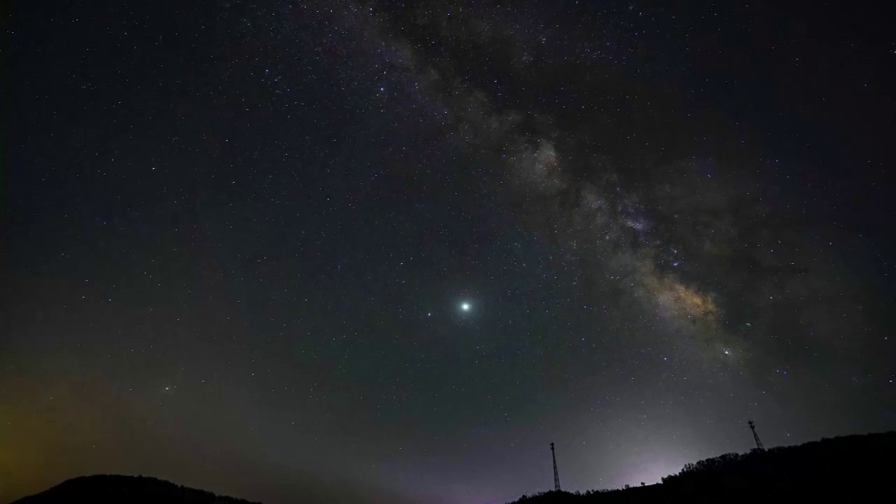 河南洛阳西子湖星空延时（合集）视频素材