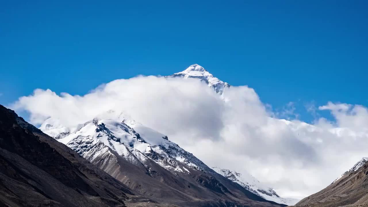 西藏日喀则珠穆朗玛峰视频素材