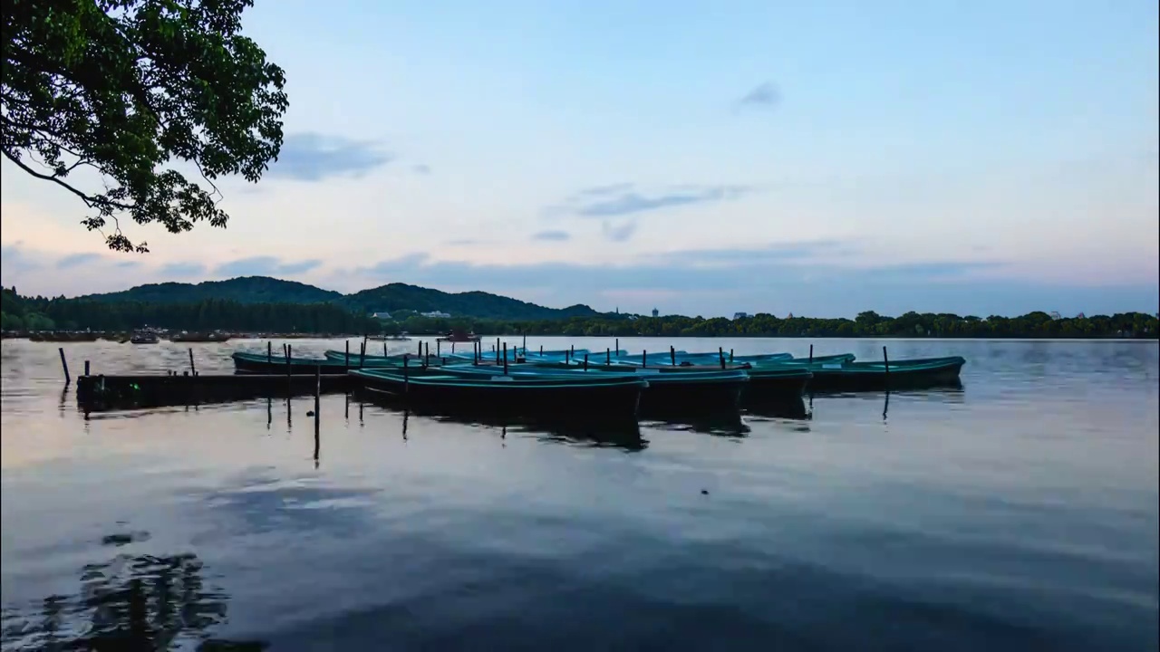 浙江杭州杨公堤神舟基地视频素材