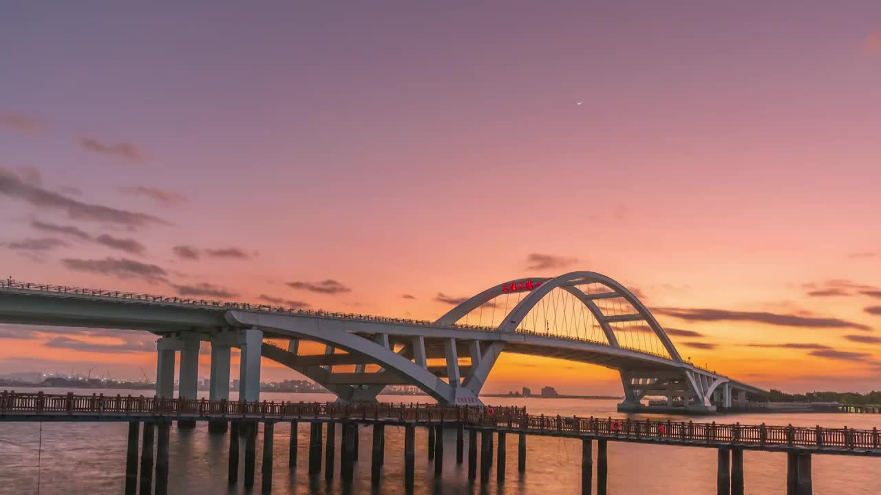 厦门五缘湾五缘大桥视频素材