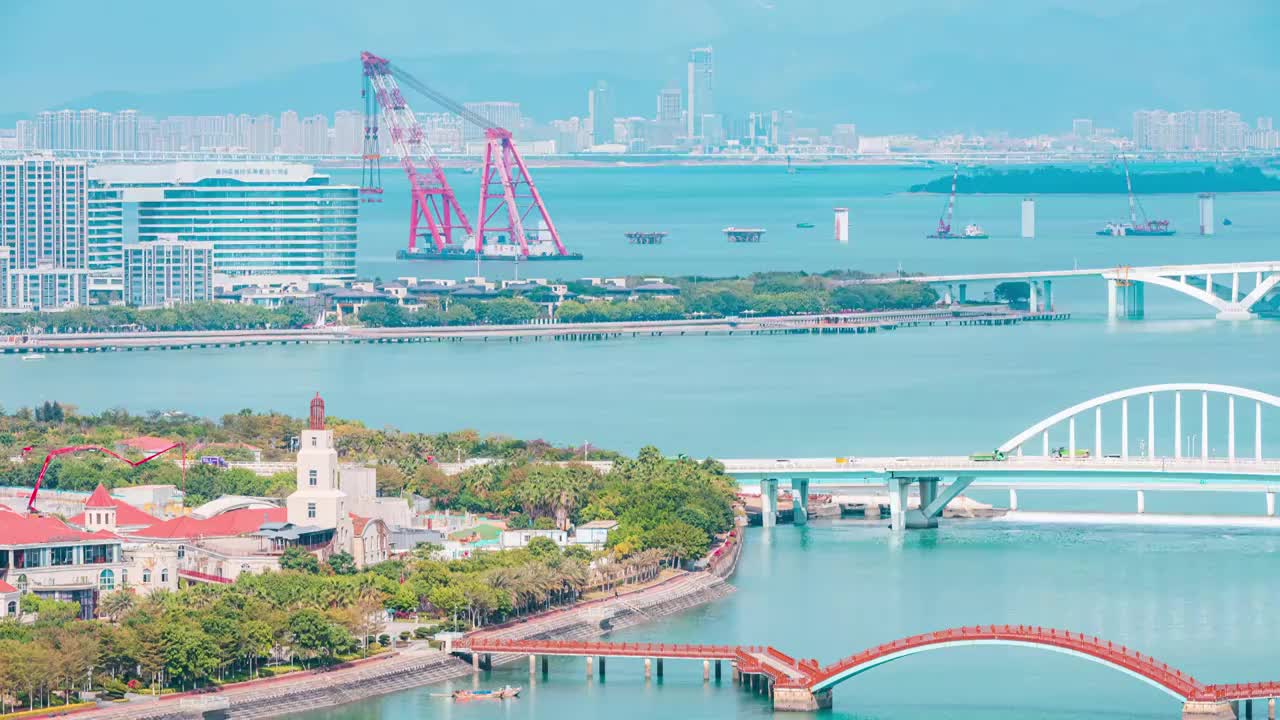 厦门五缘湾海景视频素材