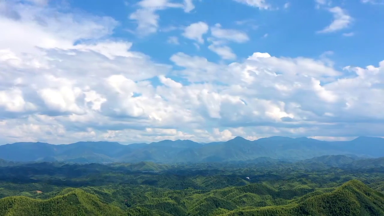 航拍湖州安吉郊外自然风光延时视频素材