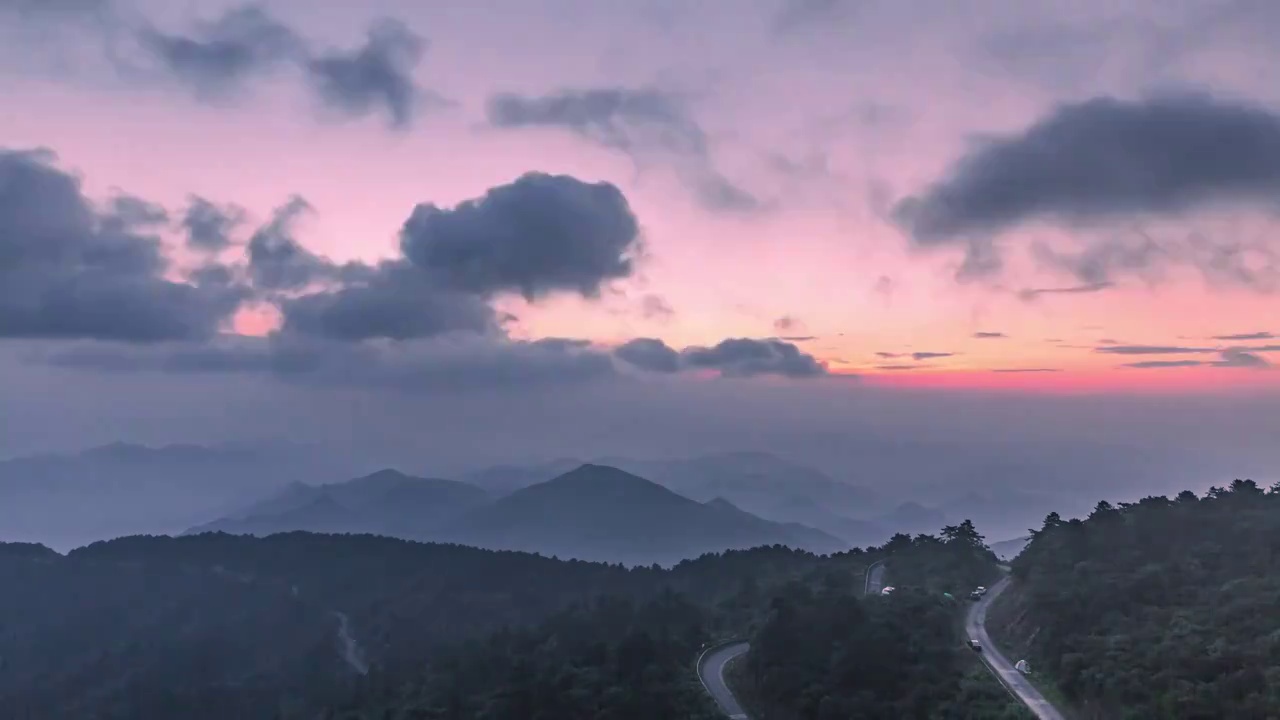 杭州临安牵牛岗日出视频素材