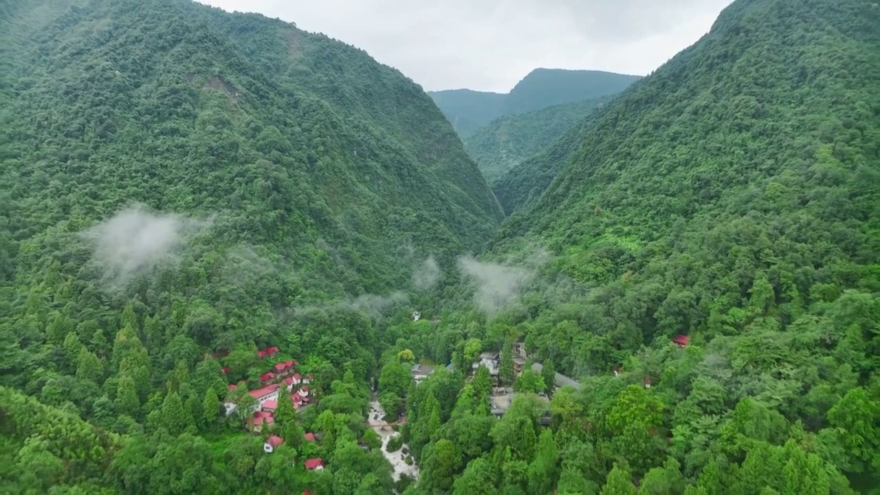 崇州市九龙沟风景区视频素材