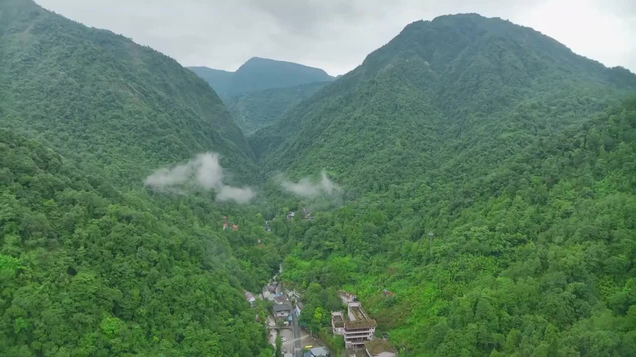 崇州市九龙沟风景区视频素材