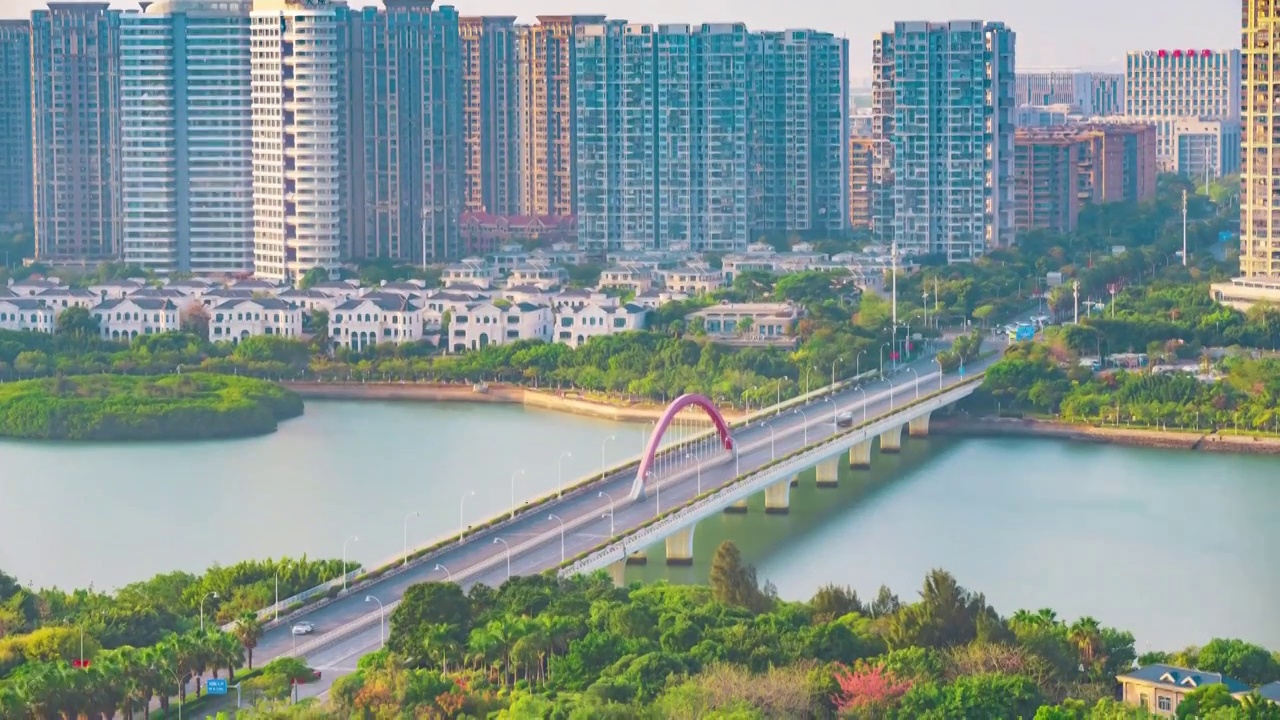 厦门五缘湾日圆大桥视频素材