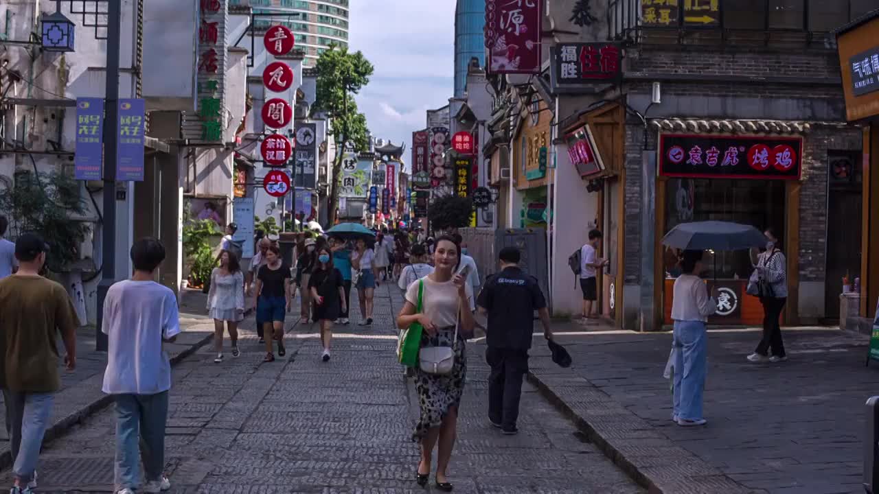 湖南省长沙市太平街景点视频素材