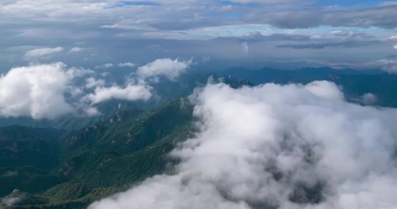 秦岭光头山云海视频素材