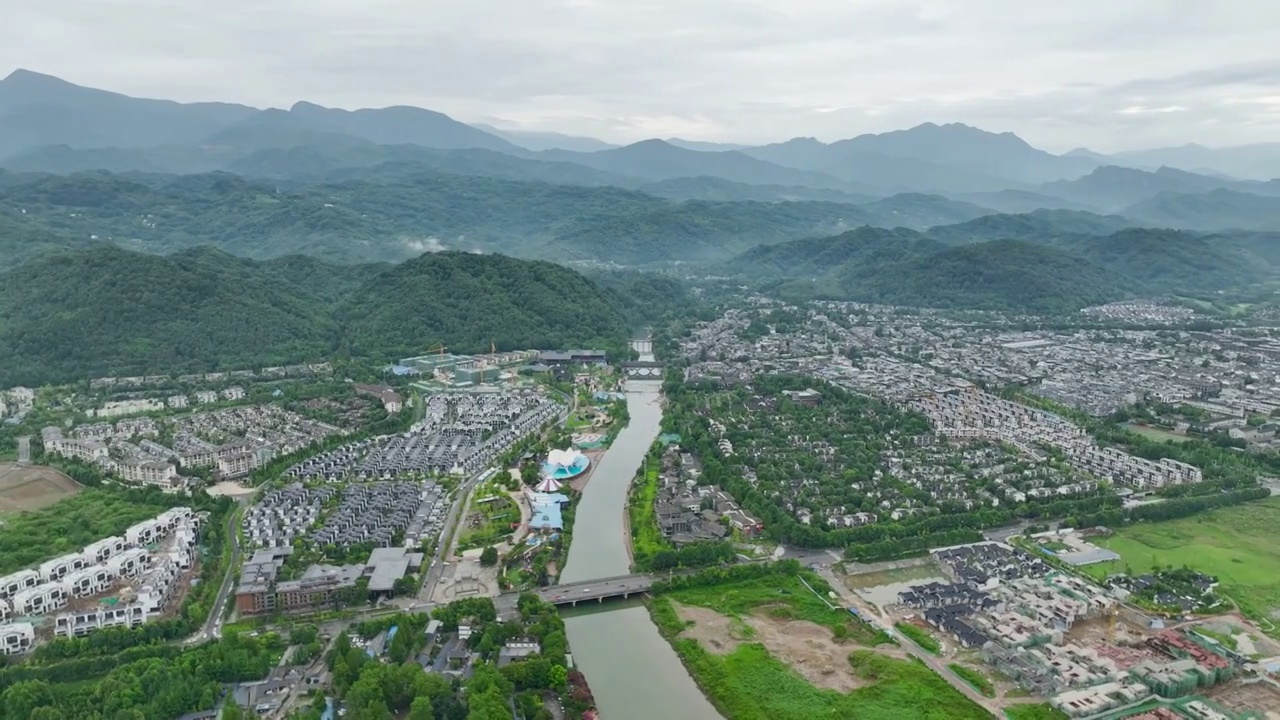 崇州市街子古镇鸟瞰视频素材