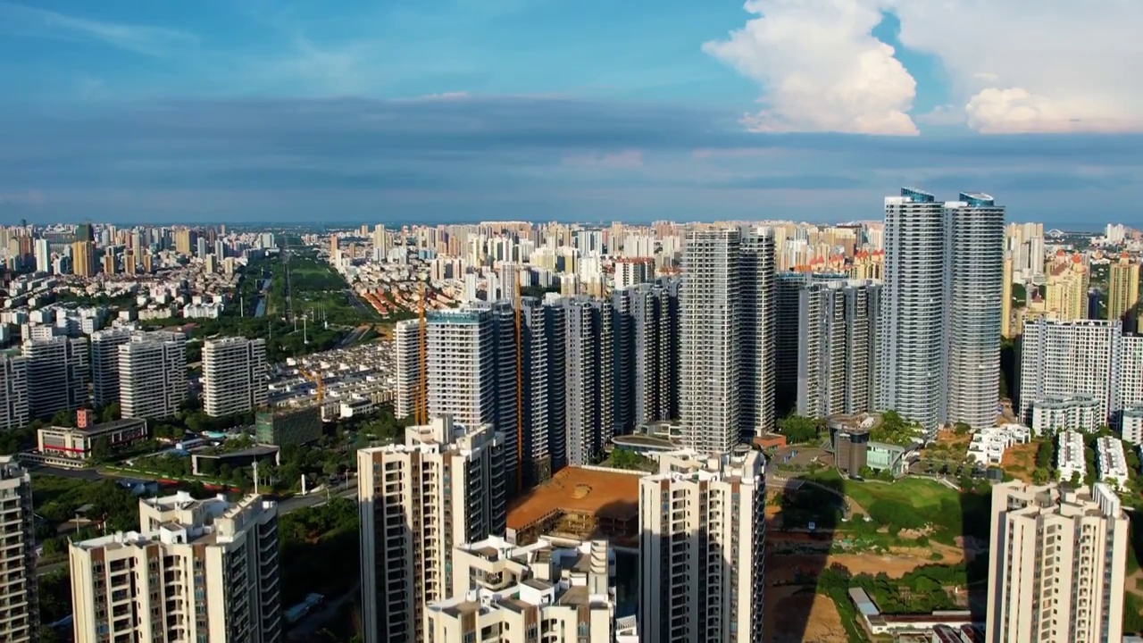 广西北海城市风光航拍视频素材