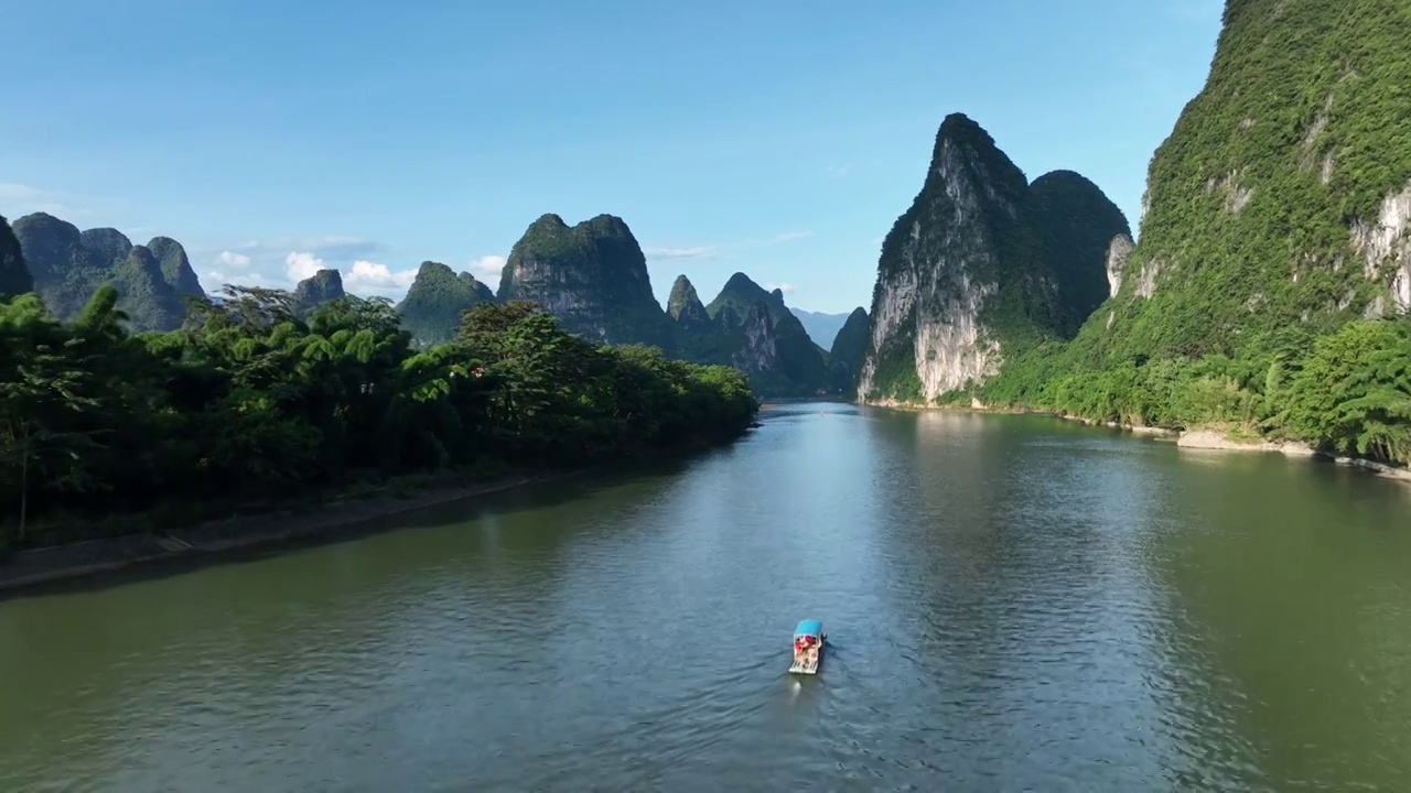 航拍桂林山水视频素材