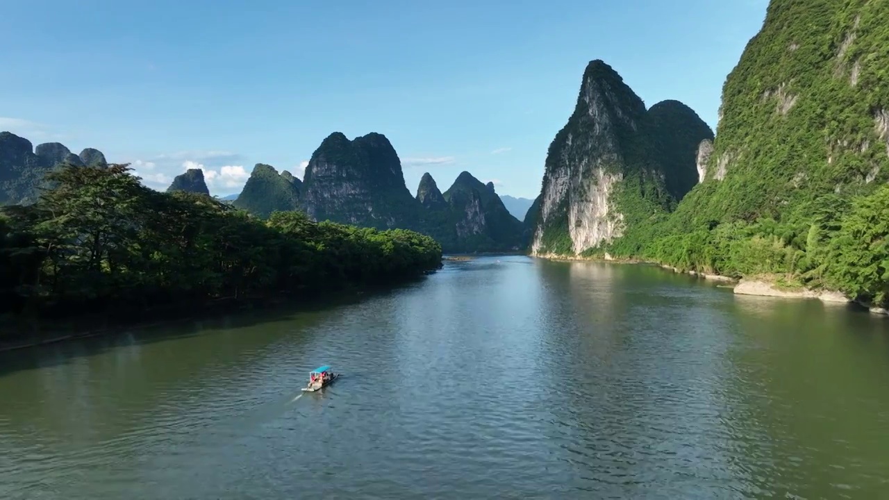 航拍桂林山水视频素材