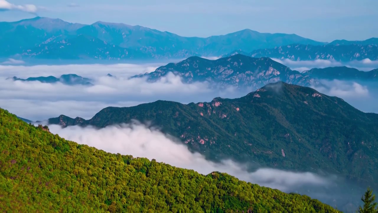 房山地质公园云海视频素材