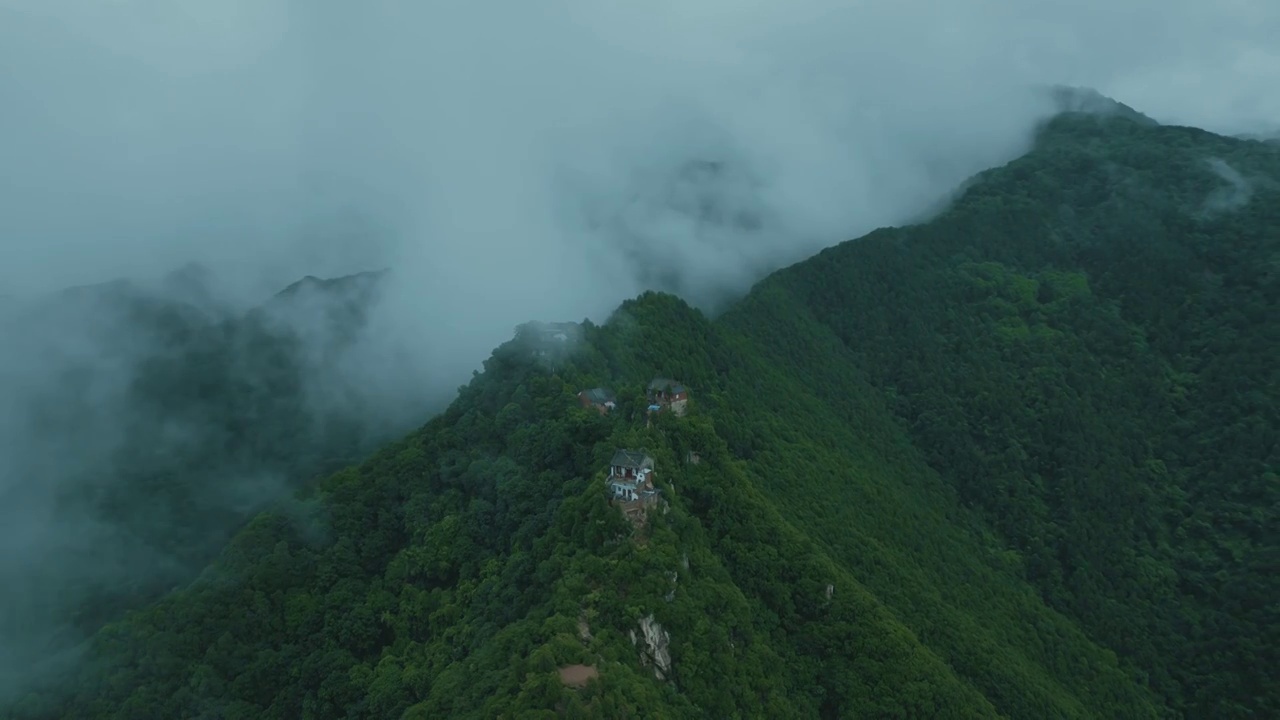 秦岭小五台云海航拍视频素材