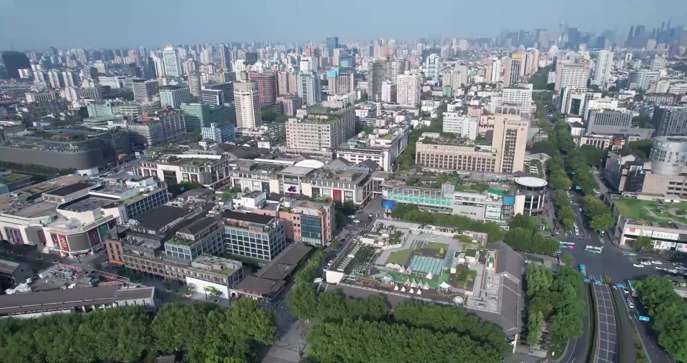 杭州西湖区城市建筑航拍视频素材